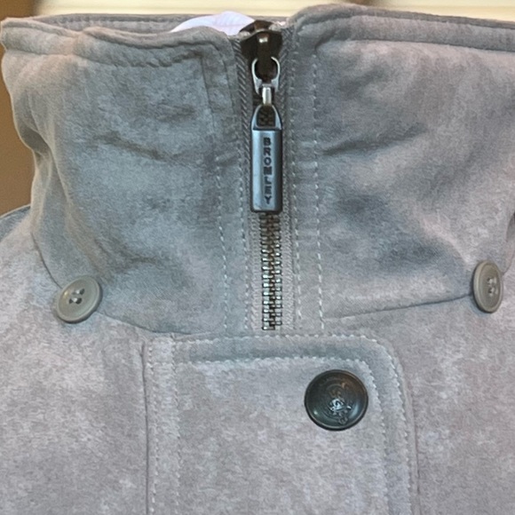 Bromley Sport Real Down Coat Women’s Medium Taupe Faux Suede Quilted Insulated - Picture 13 of 13